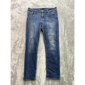 Levis Mid Rise Skinny Jeans The Original Jean Dark Wash Denim Size 12M Y2K Denim